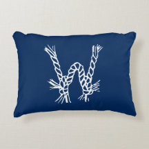 Nautical rope knots blue custom monogram