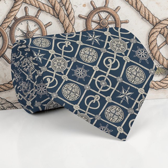 Nautical Ropes Custom Necktie Krawatte (Von Creator hochgeladen)