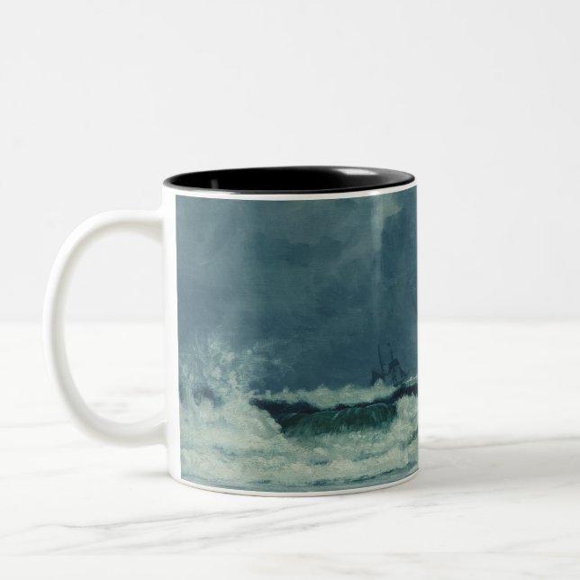 Nautical Rough Waters Zweifarbige Tasse (Links)