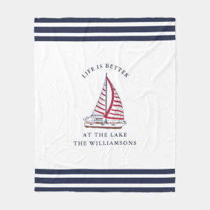 Nautical Sailboat Life is Better at Lake Fleecedecke