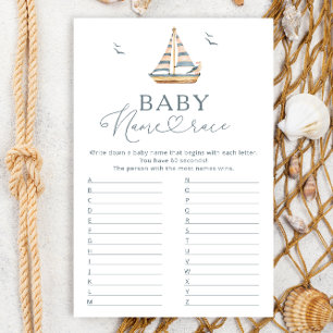 Nautical Sailboat Name Race Baby Showspiel