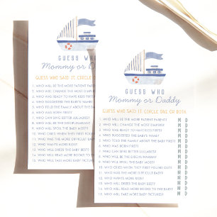Nautical Sailboat Ratess Who Baby Showspiel