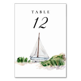 Nautical Sailboat Wedding Tischnummer
