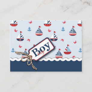 Nautical Sailboats Kinderdusche Einladungen