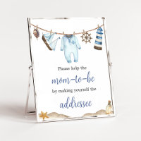 Nautical Sailor Ahoy Baby Shower Envelope Station