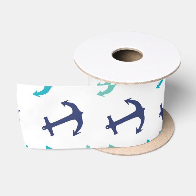 Nautical Sailor Anchors Satinband (Spule)