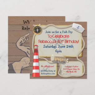 Nautical Sailor Party Einladung