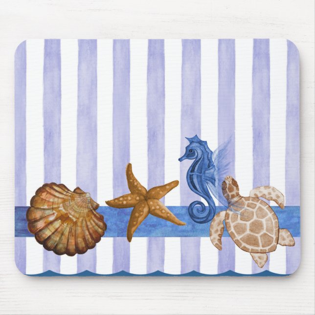 Nautical Sea Creatures Mousepad (Vorne)