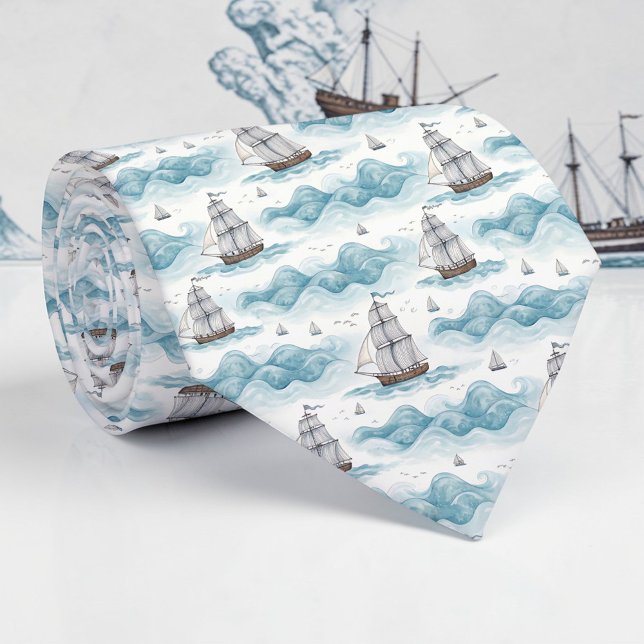 Nautical Sea Life Custom Necktie Krawatte (Von Creator hochgeladen)