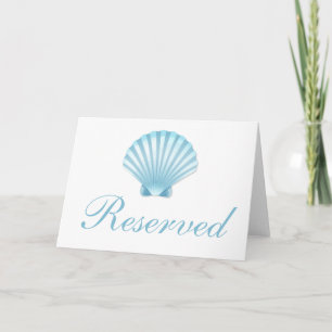 Nautical Seashell Blue Beach Wedding vorbehalten Einladung