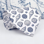 Nautical Seashells Custom Necktie Krawatte<br><div class="desc">This custom necktie features a beautiful nautical design with seashells, perfect for adding a touch of the ocean to any outfit. Whether you're heading to a seaside vacation, a special event, or just want to express your love for the sea, this tie is a stylish and unique choice. Made with...</div>