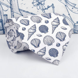 Nautical Seashells Custom Necktie Krawatte