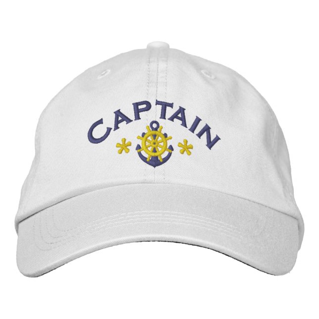 Nautical Segelkapseln Bestickte Baseballkappe (Vorderseite)