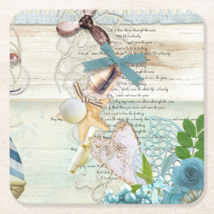 Nautical Series Design 5 Rechteckiger Pappuntersetzer