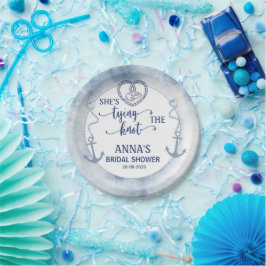 Nautical Shes Tying the Knot Bridal Shower Elegant Pappteller