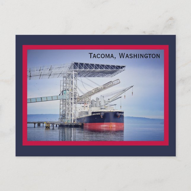 Nautical Ship Tacoma Washington Postcard Postkarte (Vorderseite)