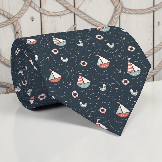 Nautical Ships Custom Necktie Krawatte (Von Creator hochgeladen)