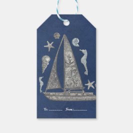 Nautical Silver Boat & Beach Things Eleganter Gefa Geschenkanhänger