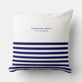 Nautical Stripe Navy Blue Trendy Stilvoll 8 Streif Kissen