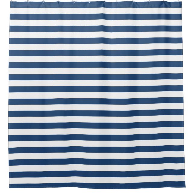 Nautical Stripes Duschvorhang (Vorderseite)