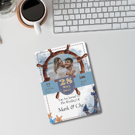 Nautical Stylish Wedding Einladung