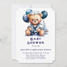 Nautical Teddy Bear Delight Boy Baby Dusche