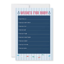 Nautical Theme - Wünsche für Baby Showspiele