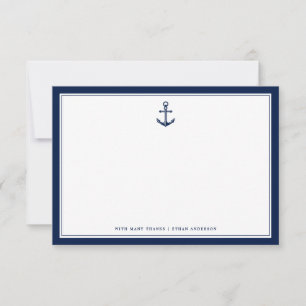 Nautical Themed Anchor   Benutzerdefinierte Merkka Mitteilungskarte