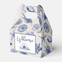 Nautical Themed Blue Seashell Custom Gevor Box