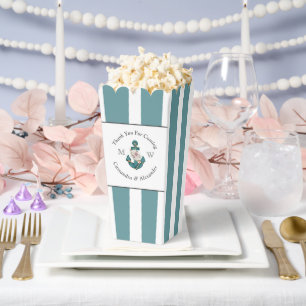 Nautical-Themed Floral Anchor White Aqua Aquamarin Geschenkschachtel