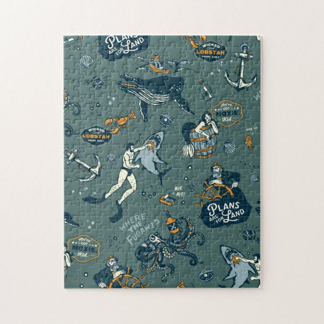 Nautical Themed New England Puzzle (Vertikal)