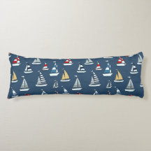 Nautical Themed, Segelboote auf Blue