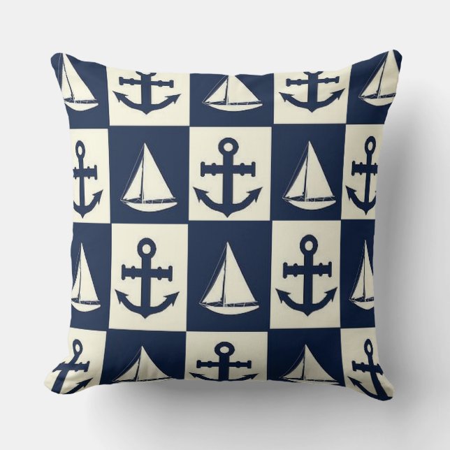 "Nautical" THROW PILLOW Kissen (Vorderseite)