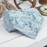 Nautical Toile Custom Necktie Krawatte<br><div class="desc">This custom necktie features a classic nautical toile pattern,  perfect for adding a touch of seaside charm to any outfit. Ideal for dads,  groomsmen,  or anyone who loves the ocean.</div>