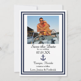 Nautical Trim für die doppelte Marine - Save the D Save The Date