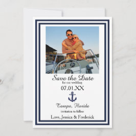 Nautical Trim für die doppelte Marine - Save the D Save The Date