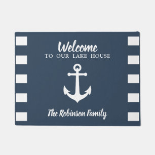 Nautical Vintag Anchor Welcome Lake House Name Fußmatte