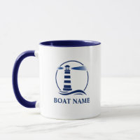 Nautical Vintag Lighthouse & Ihr Boot oder Name