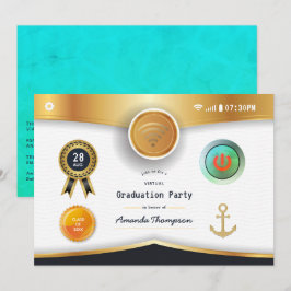 Nautical Virtual Graduation Party Einladung