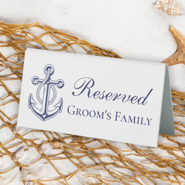 Nautical Wedding Anchor reservierte Familie des Ra Tischaufsteller (Von Creator hochgeladen)
