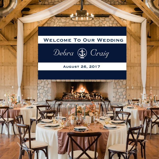 Nautical Wedding Banner 3' x 5' (Von Creator hochgeladen)