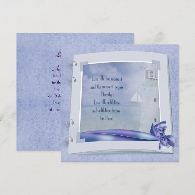 Nautical Wedding Book Einladung (Vorne/Hinten)