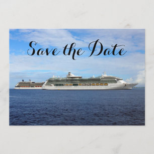 Nautical Wedding Cruise Ship Save the Date Ocean