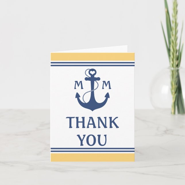 Nautical Wedding Danke (Vorderseite)