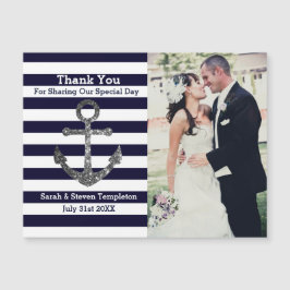 Nautical Wedding Foto Danke Magnet
