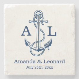 Nautical Wedding Untersetzer personalisiert | begü