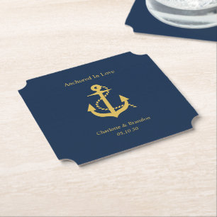 Nautical Wedding Verlobung Probe Dinner Untersetzer