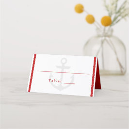 Nautical Wedding White Rope Anchor Platzkarte