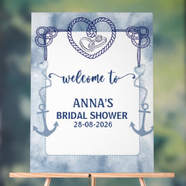 Nautical Welcome Bridal Shower Anchor Watercolor  Acrylschild