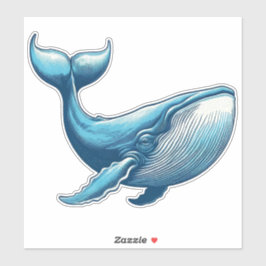 Nautical Whale Custom-Cut Vinyl Sticker